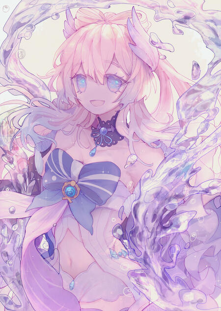 Fanwork of Sangonomiya Kokomi from Genshin Impact - February 2022